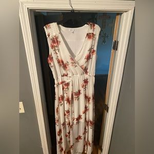 Floral, long dress.
